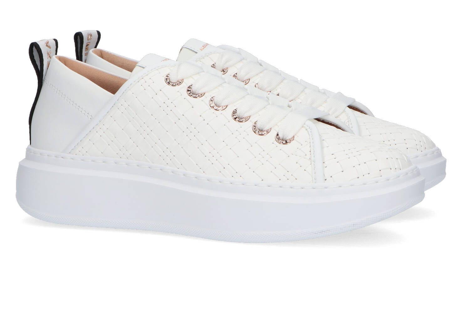 Baskets basses blanches tissées Alexander Smith