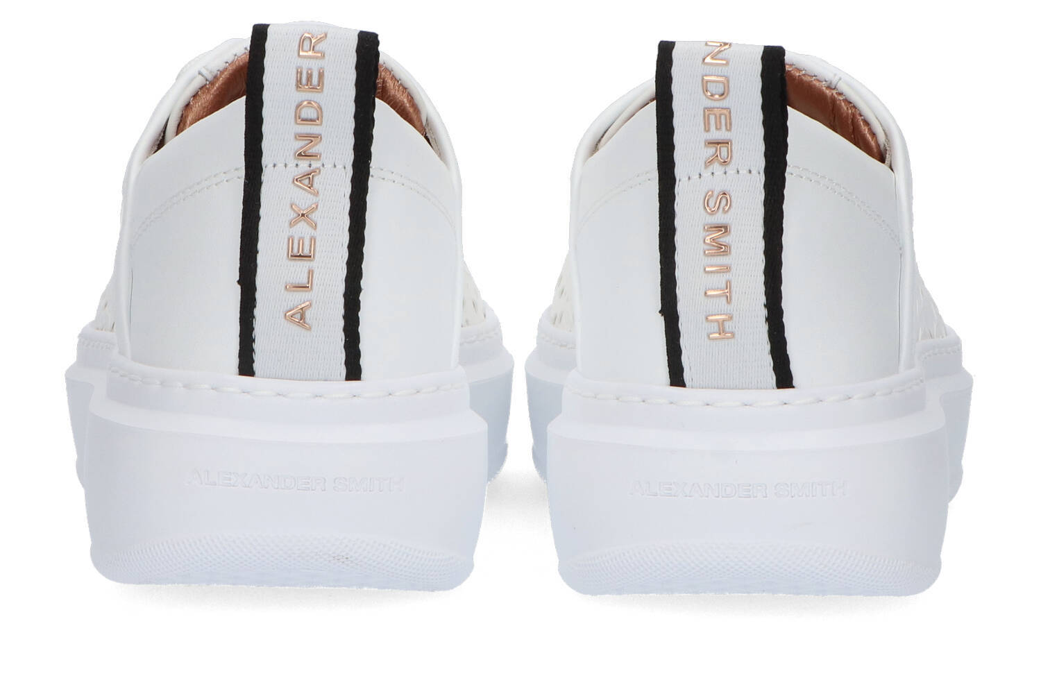 Baskets basses blanches tissées Alexander Smith