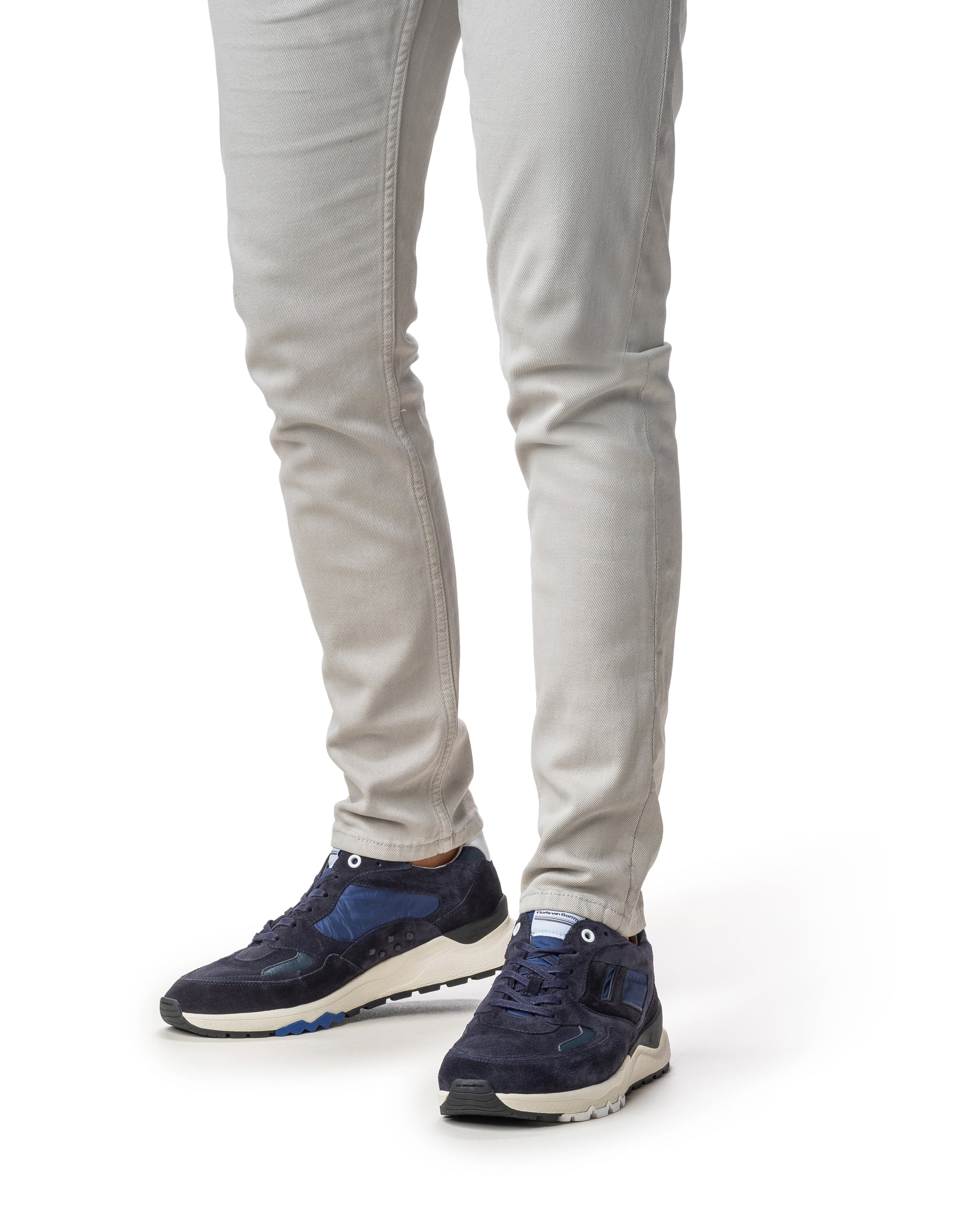 Baskets basses bleu foncé Floris Van Bommel