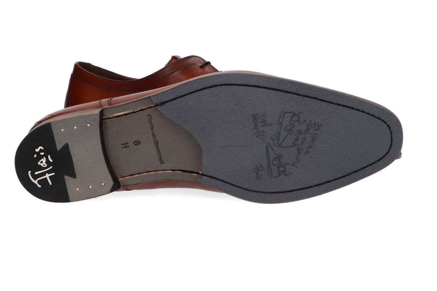 Chaussures à lacets classiques cognac foncé Floris Van Bommel