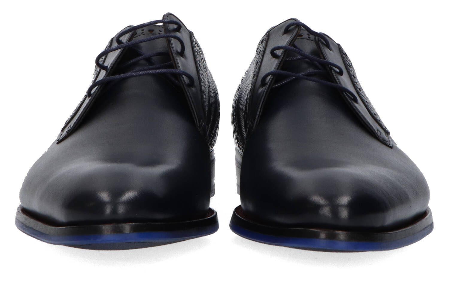 Donkerblauwe klassieke veterschoenen Floris Van Bommel