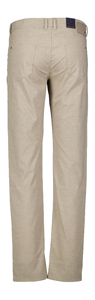 Beige broek met fijne streep regular fit Rodger Zilton