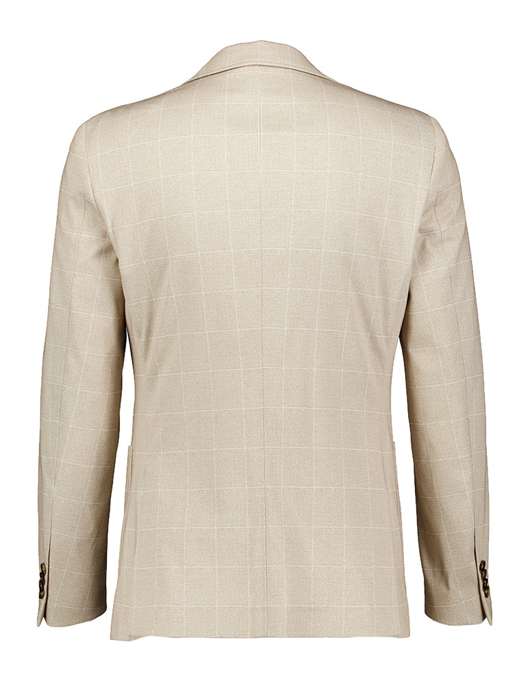 Beige geruite blazer Seven Dials