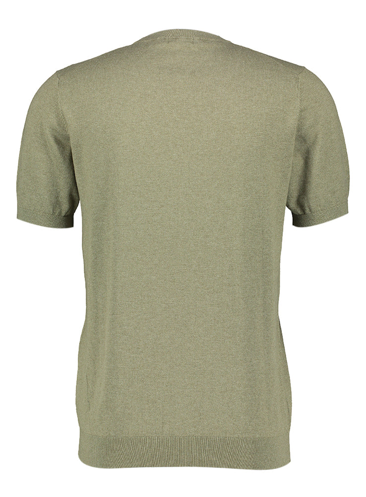 Kaki pull met korte mouwen Monty 7SQR