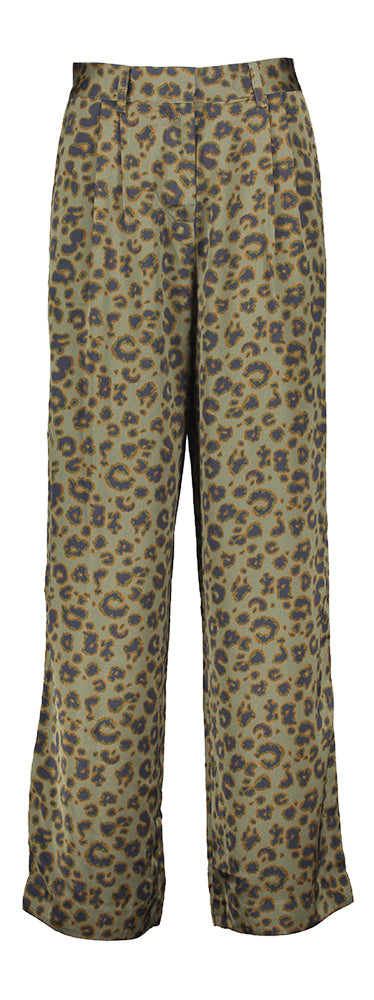 Kakigroene broek met print Bloy BA&SH