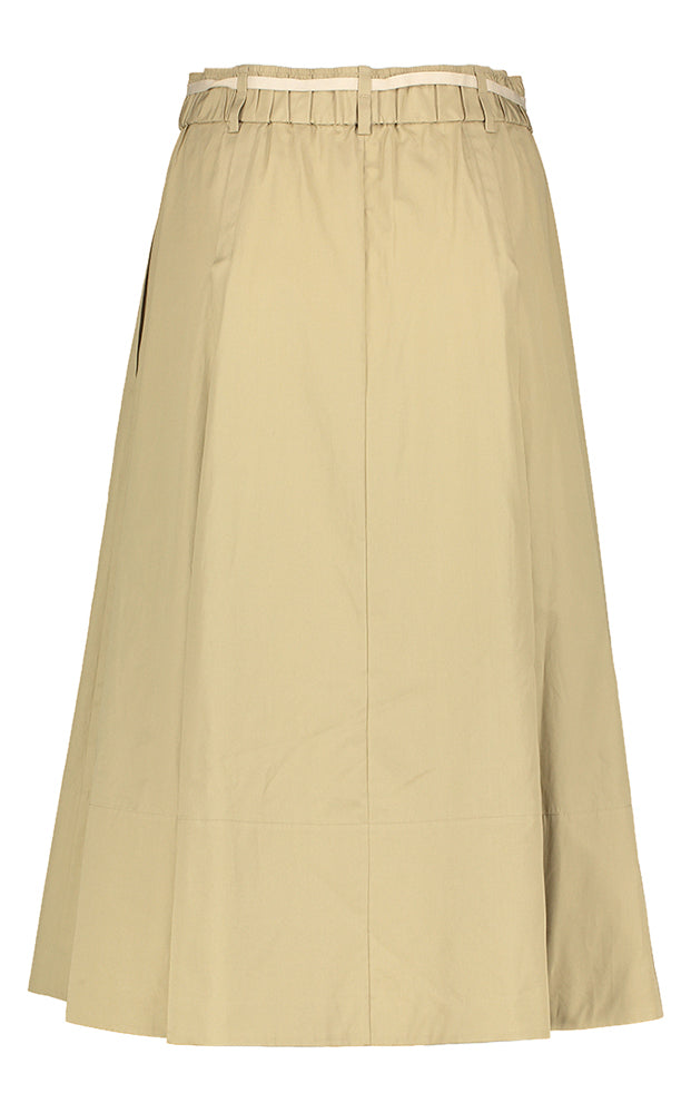 Jupe trapèze beige à boutons Vince