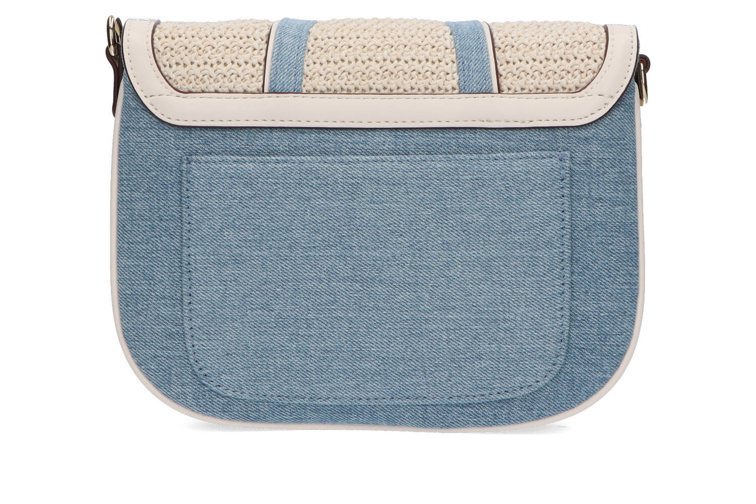 Sac à main beige/blanc cassé avec jean Laurent David