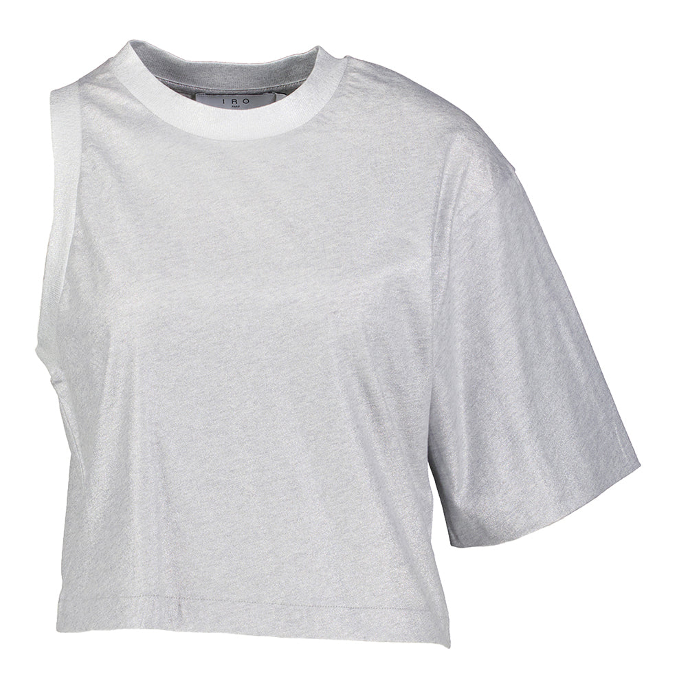 Zilverkleurige t-shirt met 1 mouw