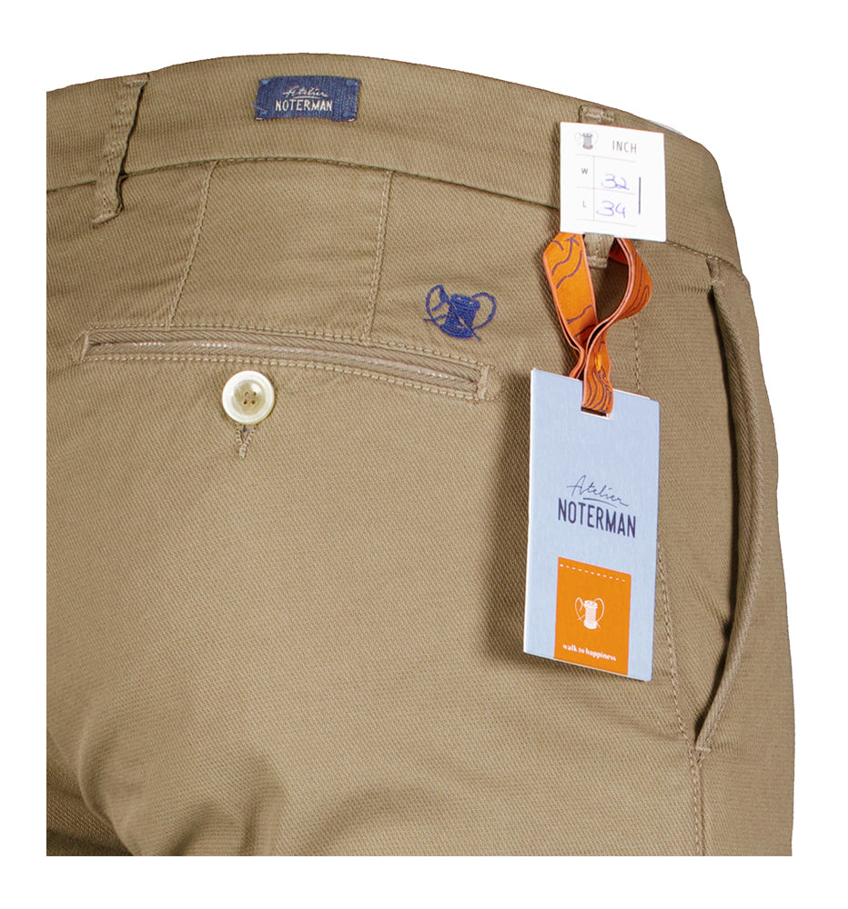 Bruine geklede broek Atelier Noterman