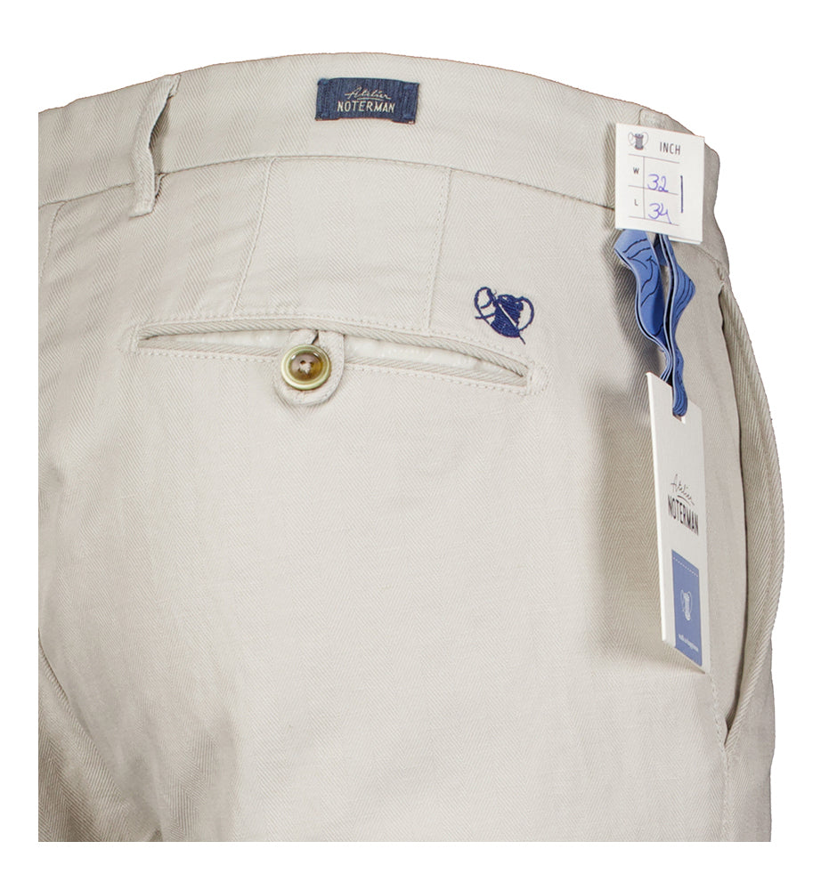 Pantalon habillé gris clair coupe slim Atelier Noterman