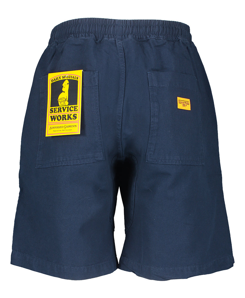Short en coton bleu foncé Service Works