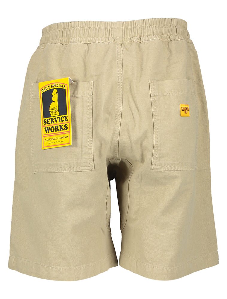 Short en coton beige Service Works