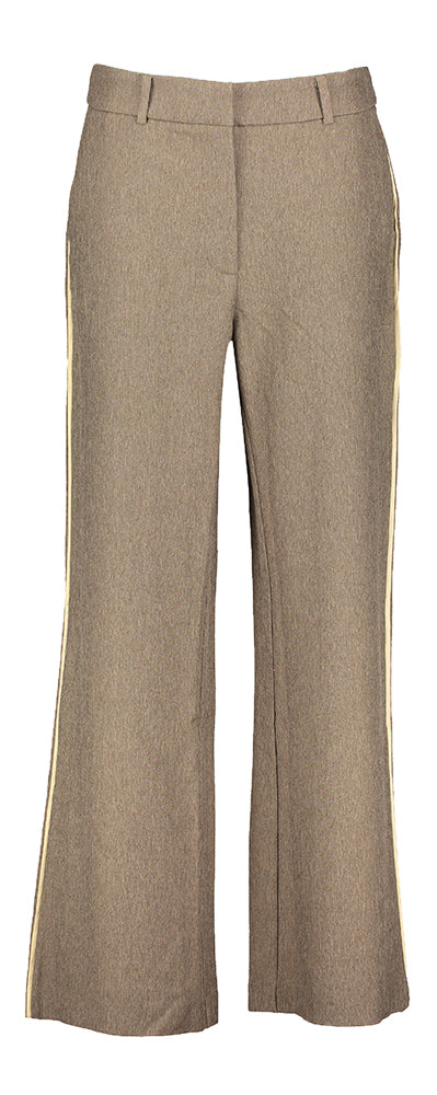 Pantalon beige foncé à bande latérale Co'Couture