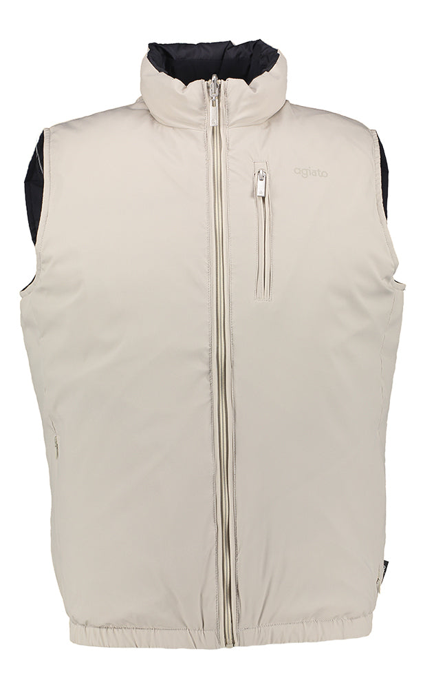 Bodywarmer réversible beige/noir Agiato