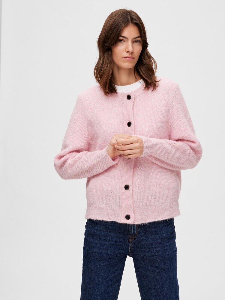 Gilet mauve délavé à boutons marrons Sélectionné