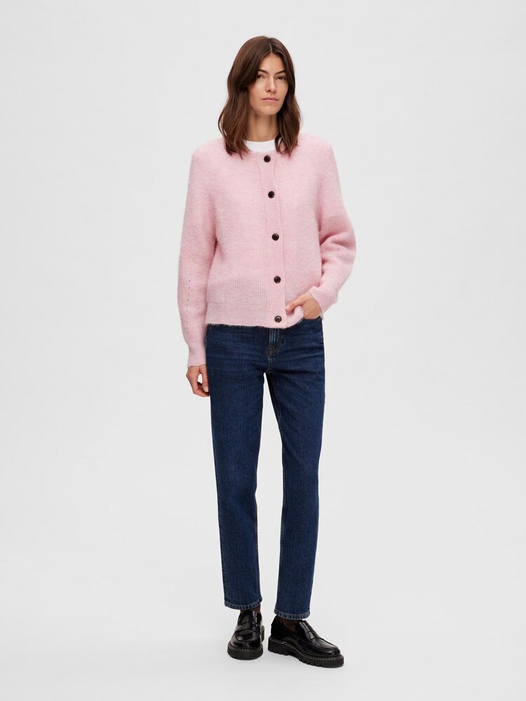 Gilet mauve délavé à boutons marrons Sélectionné