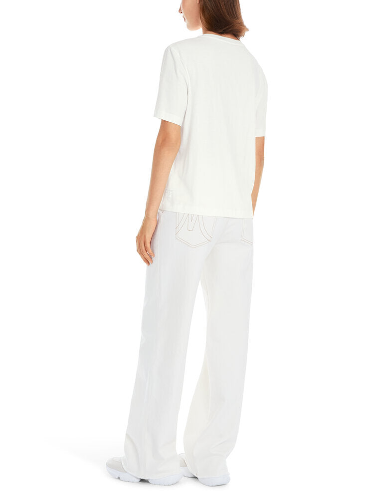 Witte t-shiert met honden print Marccain