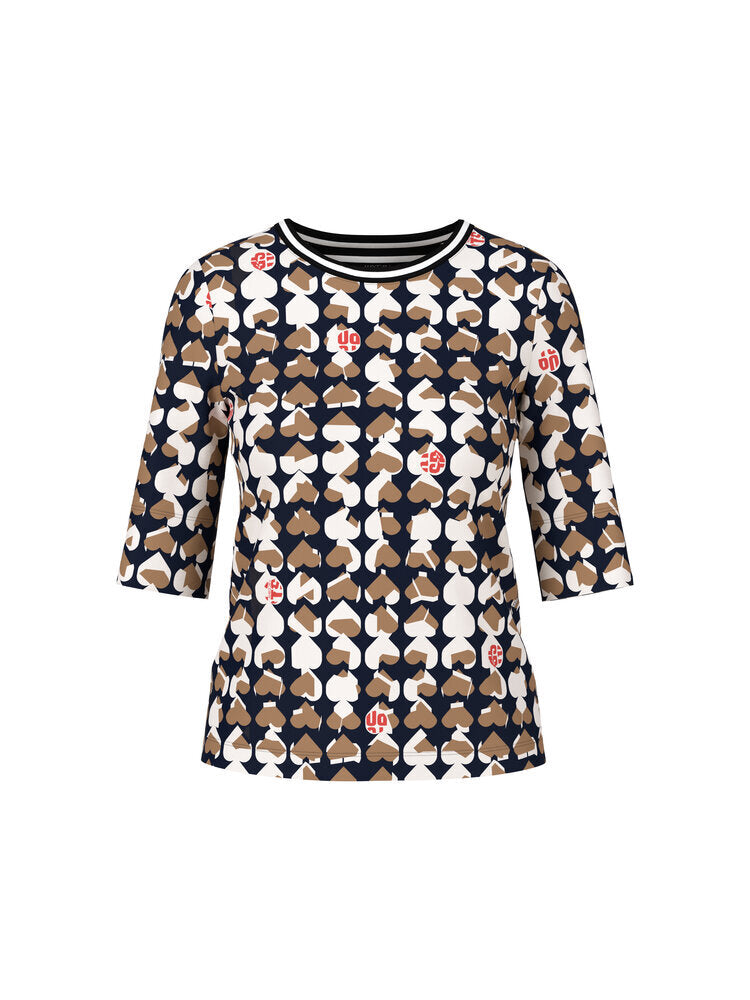 T-shirt met harten print Marccain