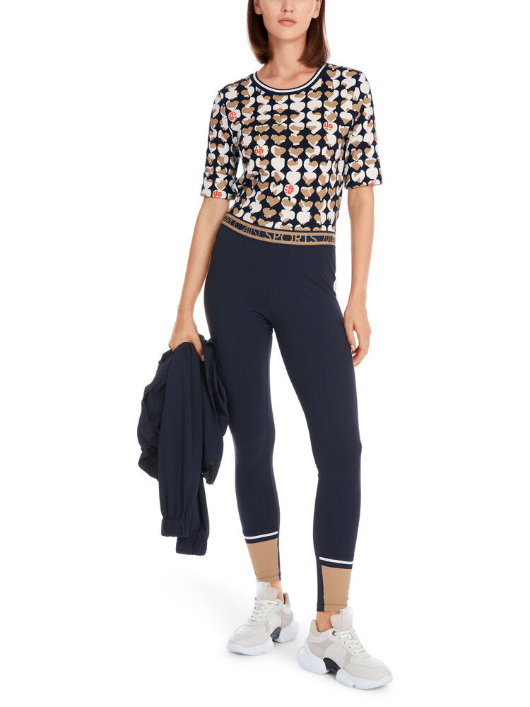 T-shirt met harten print Marccain