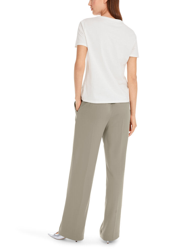 Ecru t-shirt met opdruk Marc Cain collections