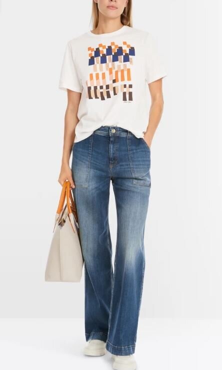 Witte t-shirt met print Marccain