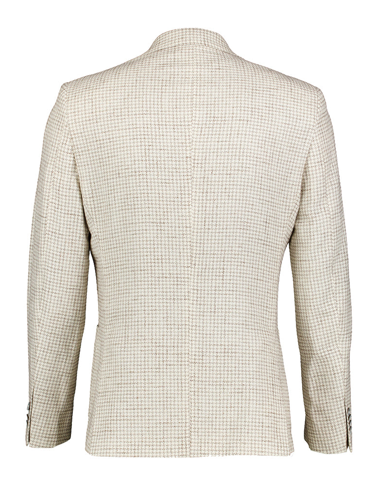 Blazer beige à carreaux, coupe mode Gentiluomo