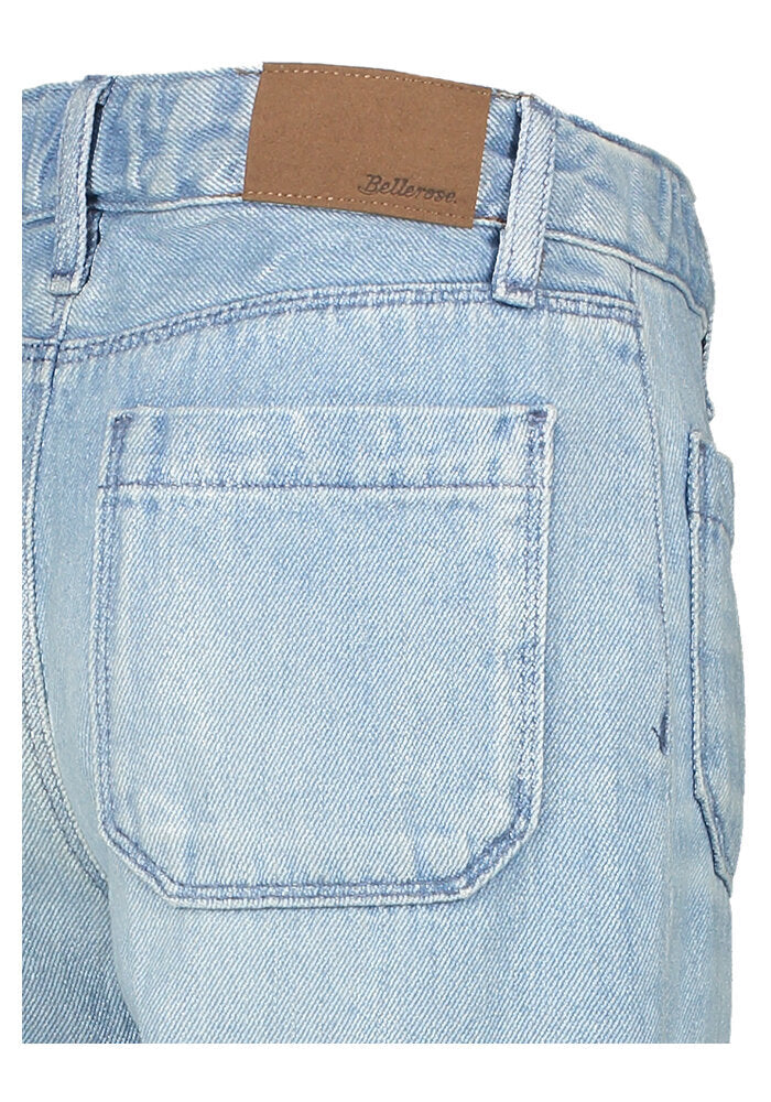 Jeans droits bleus à revêtement brillant pour filles Pepy Bellerose