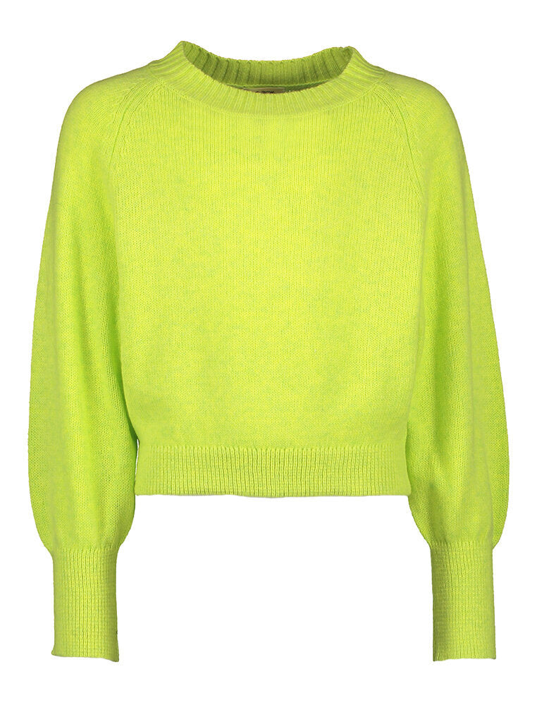 Pull jaune fluo en laine mérinos Gimza Bellerose