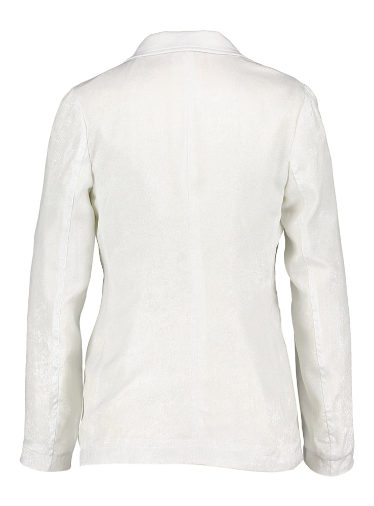 Witte blazer met glans Communie Diamante Blu