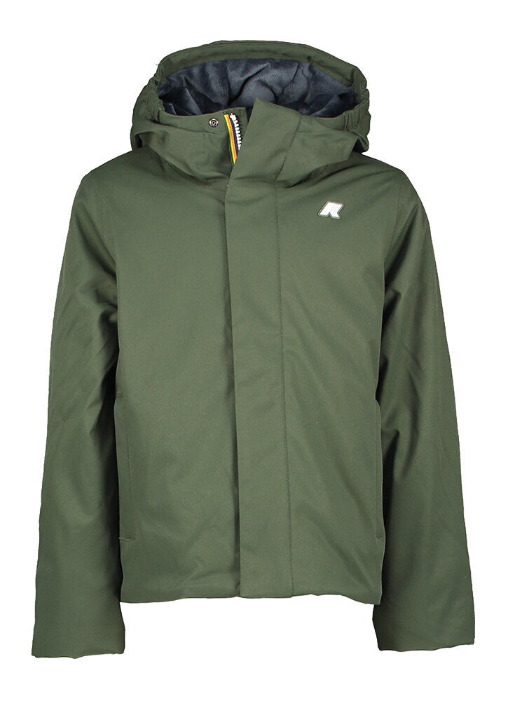 Manteau d'hiver vert foncé à capuche Marmotta K Way