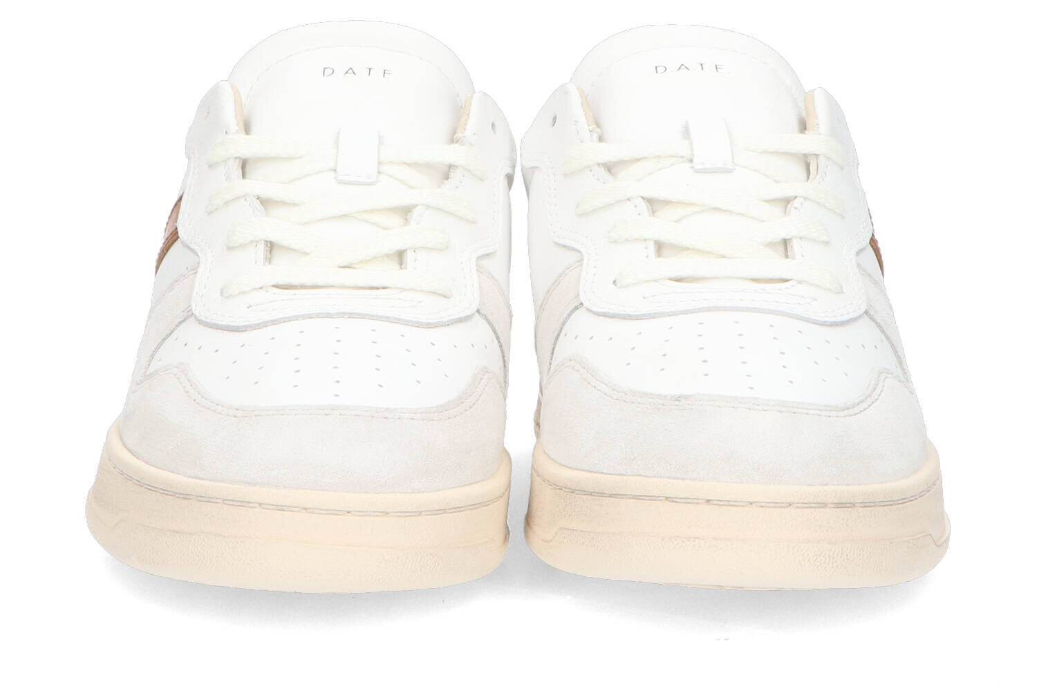 White/cuoio lage sneakers D.A.T.E.