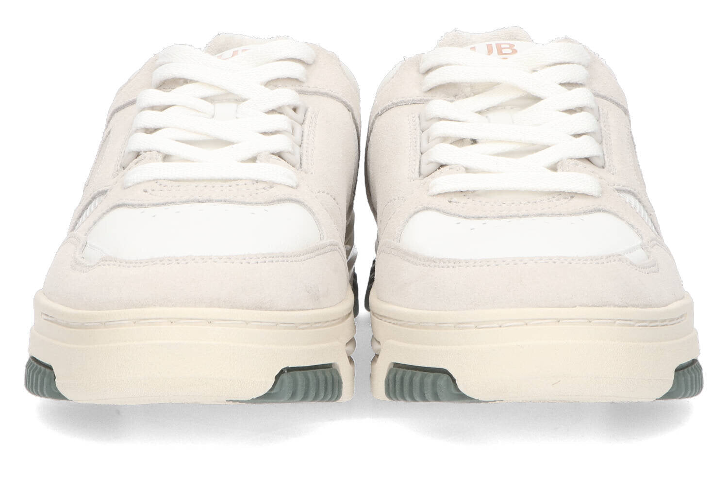 Beige-saga green lage sneakers HUB
