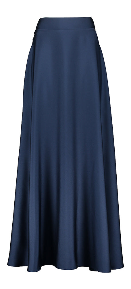 jupe longue brillante bleu foncé Rinascimento