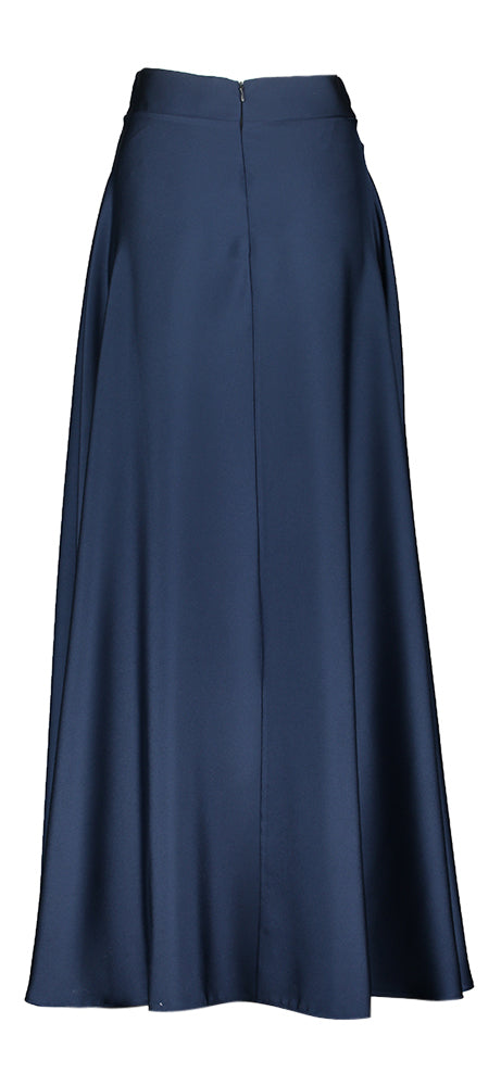 jupe longue brillante bleu foncé Rinascimento