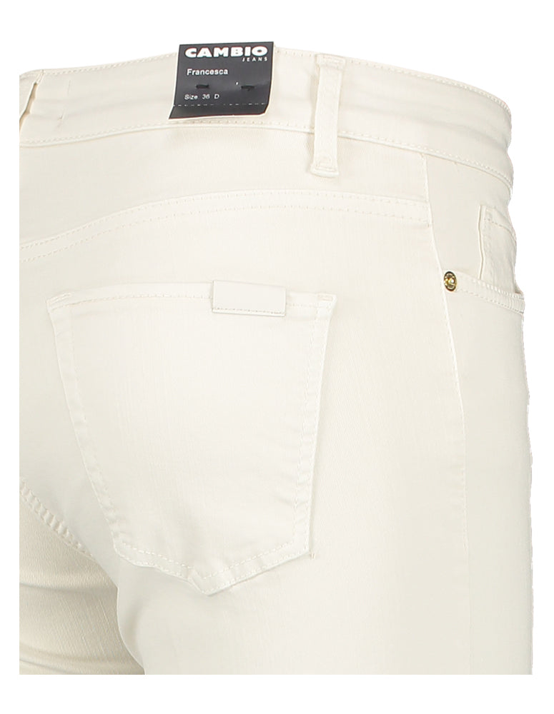 Ecru cropped jeans Francesca Cambio