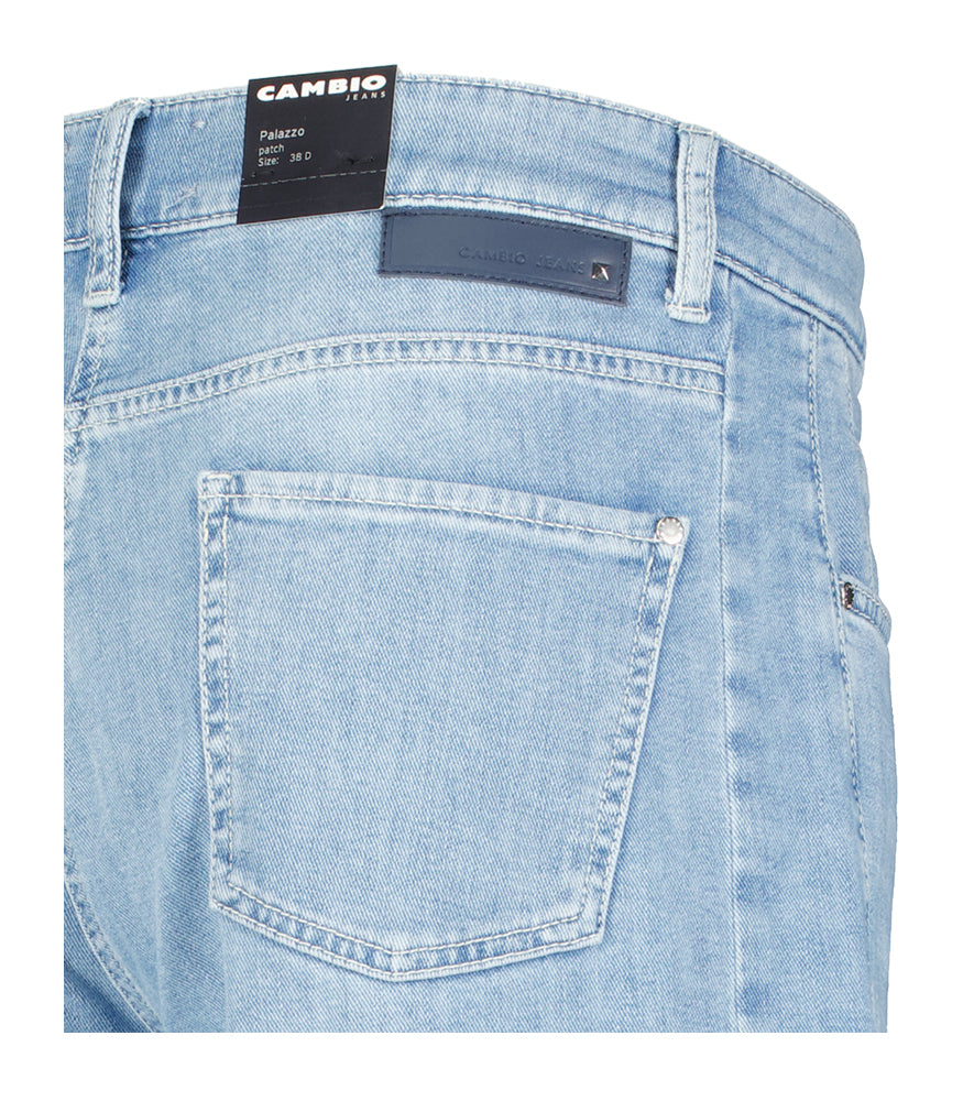 Jean bleu à jambes larges Piper Patch