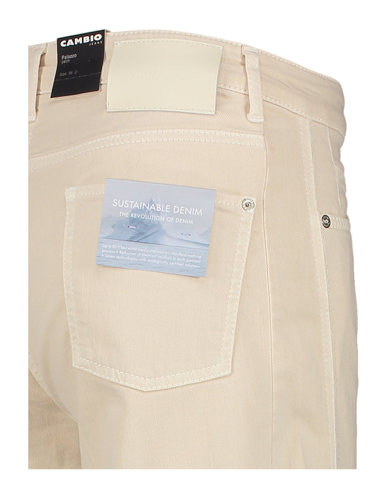 Pantalon large beige Palazzo Cambio