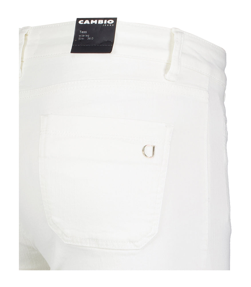 Pure white stone straight jeans Cambio