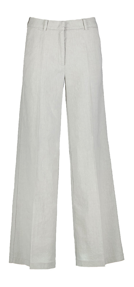 Lichtgrijze linnen broek Mira Cambio