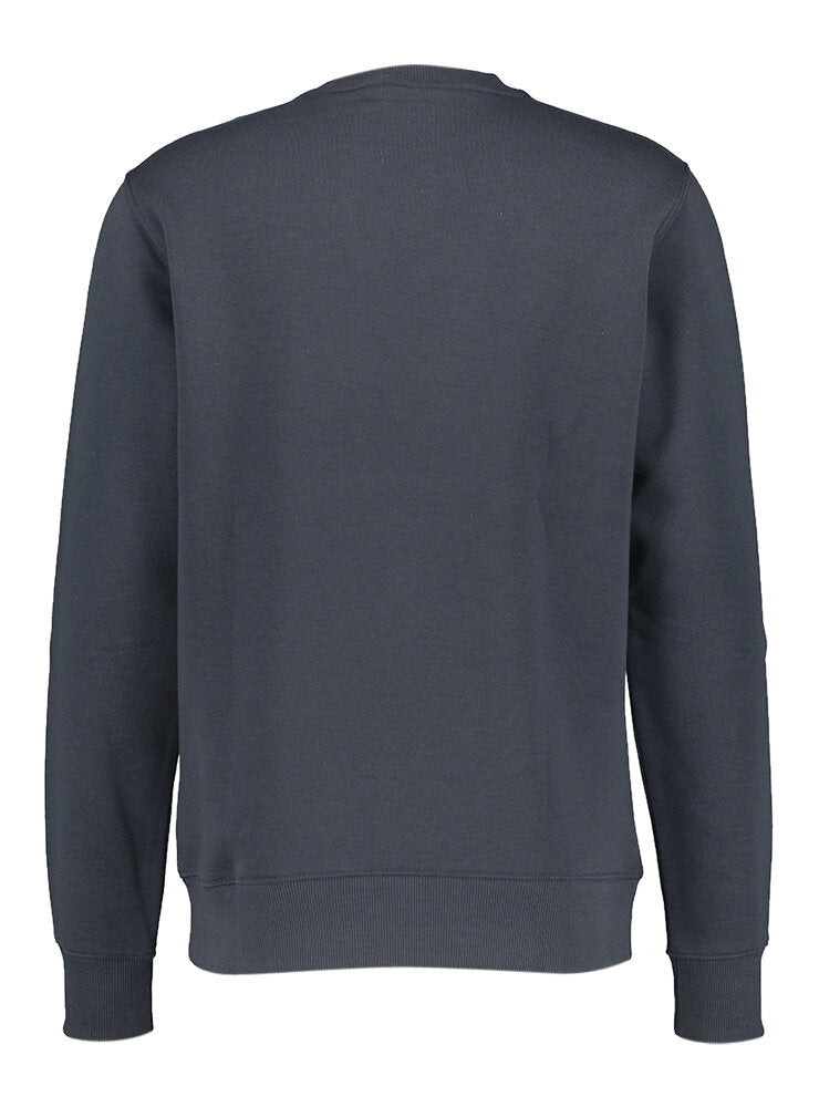 Pull bleu foncé avec logo de marque blanc Element