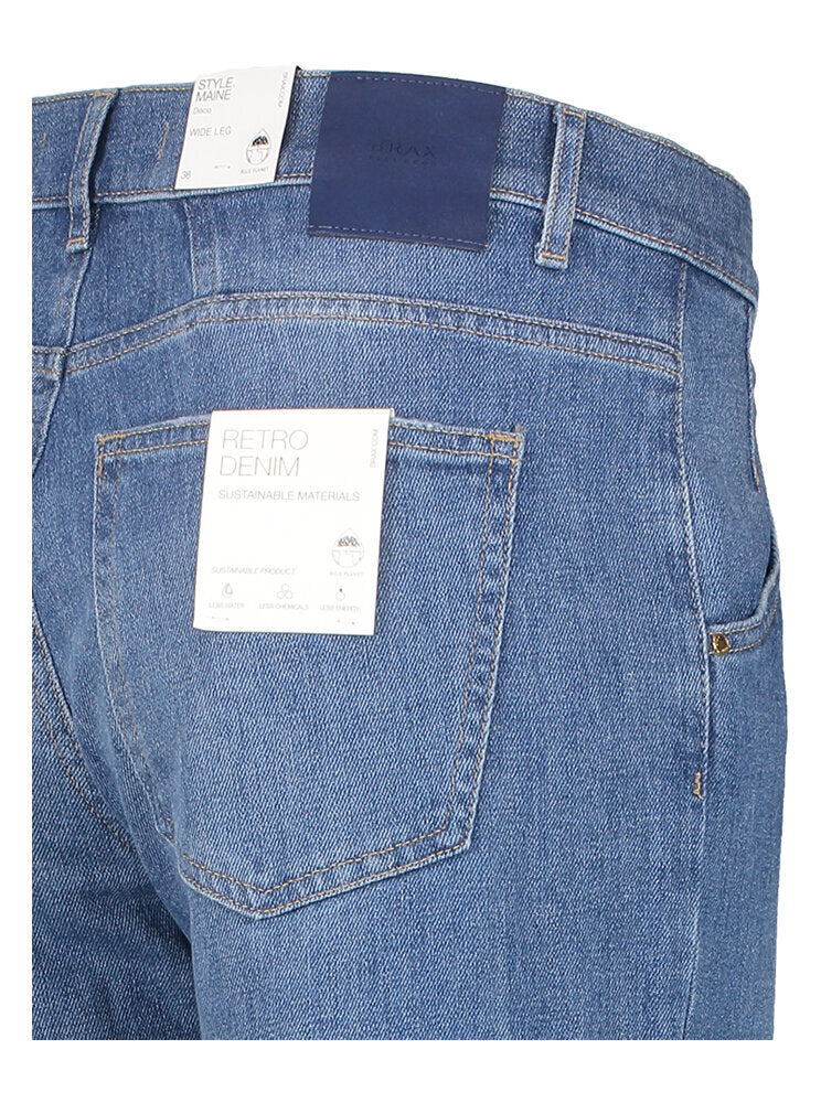 Blauwe wide leg jeans fit Brax