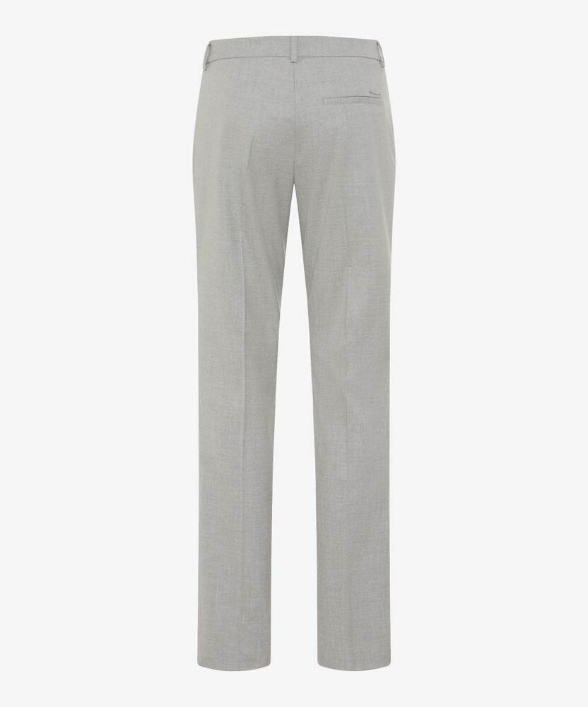 Licht grijze geklede broek met bandplooien Brax