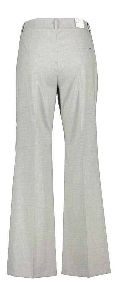 Lichtgrijze lange wijde geklede broek Style.Maine Brax