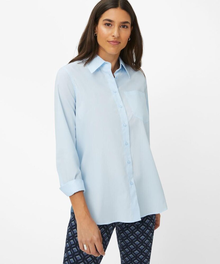 Chemisier en coton bleu clair Brax