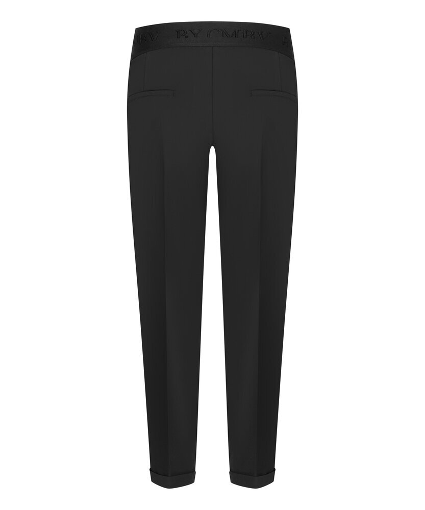 Zwarte lange broek met elastiek in de taille Kim Cambio