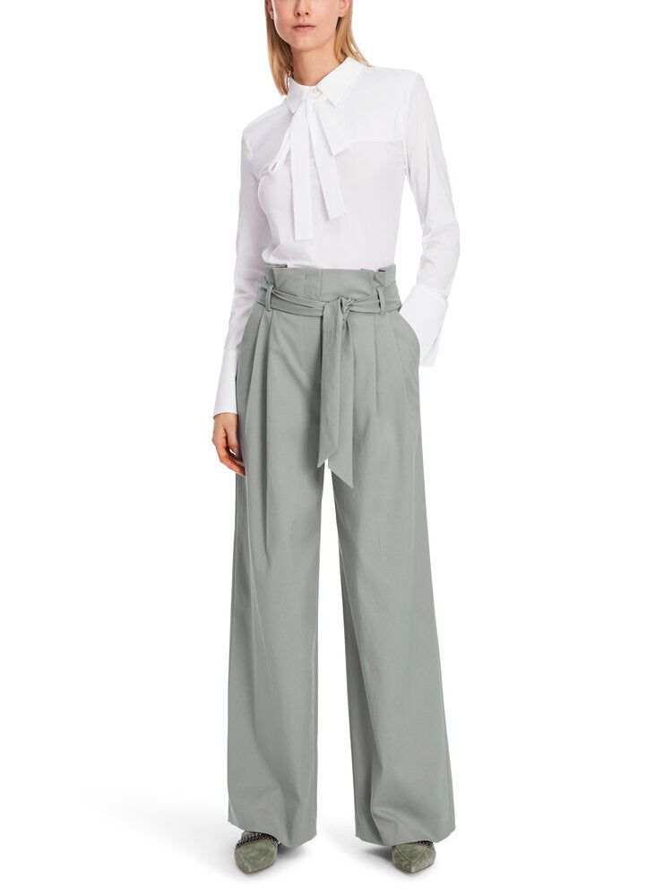 Chemisier blanc à ruban au col Marccain