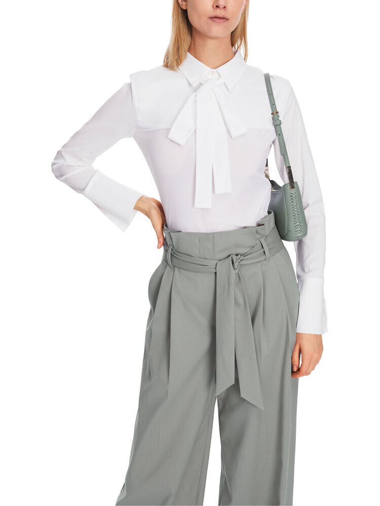 Chemisier blanc à ruban au col Marccain