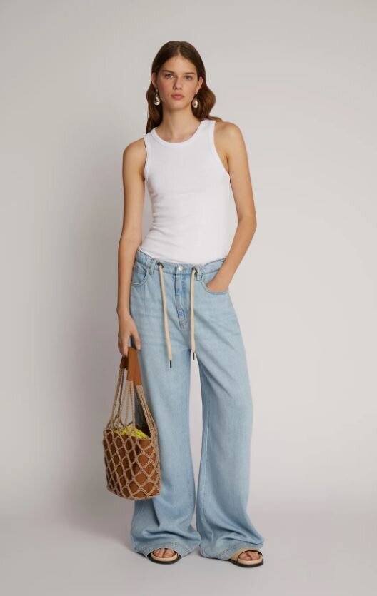 Jean bleu clair coupe ample avec ceinture Obey Munthe