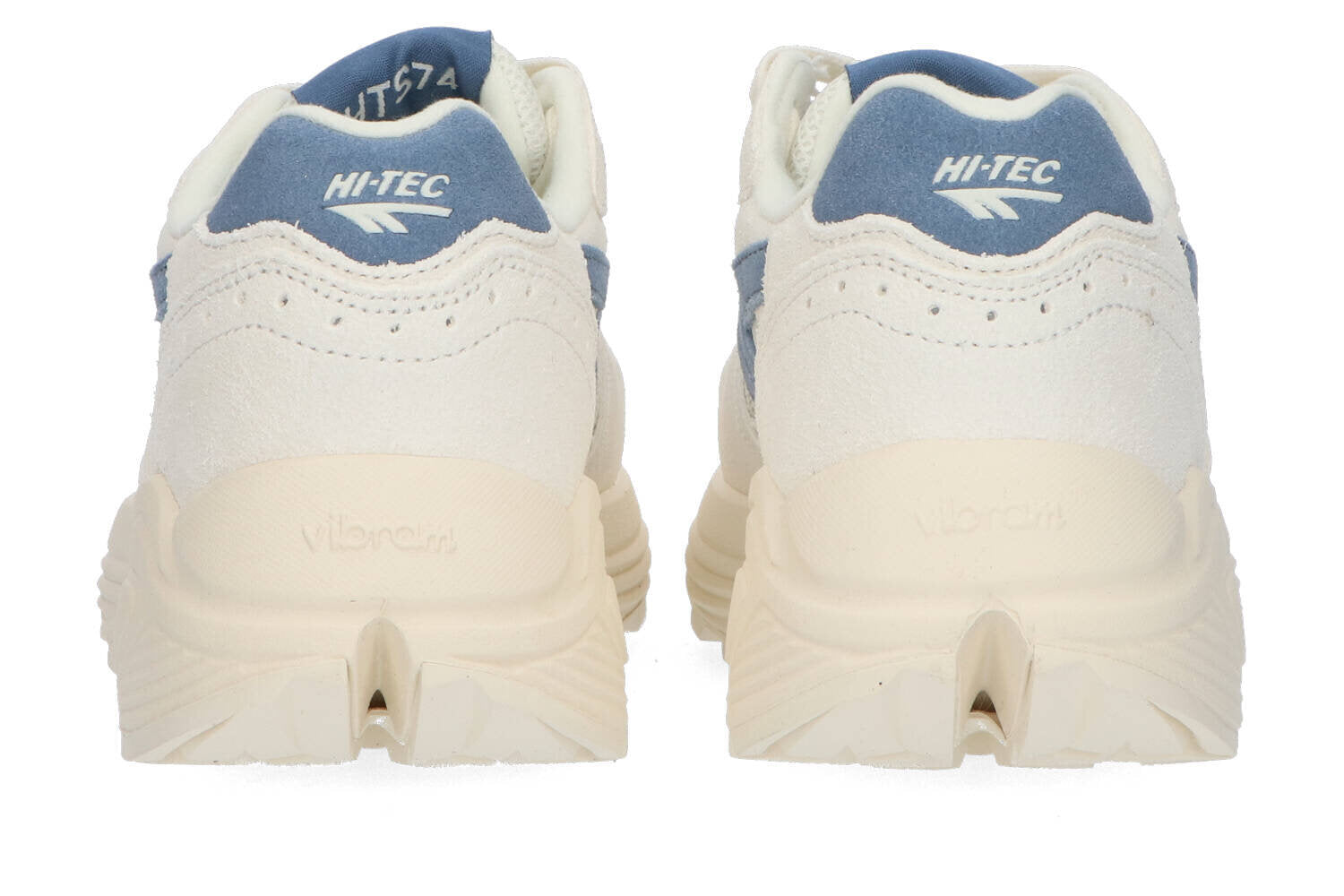 Ecru sneakers met blauwe afwerking RGS Shadow HI-TEC