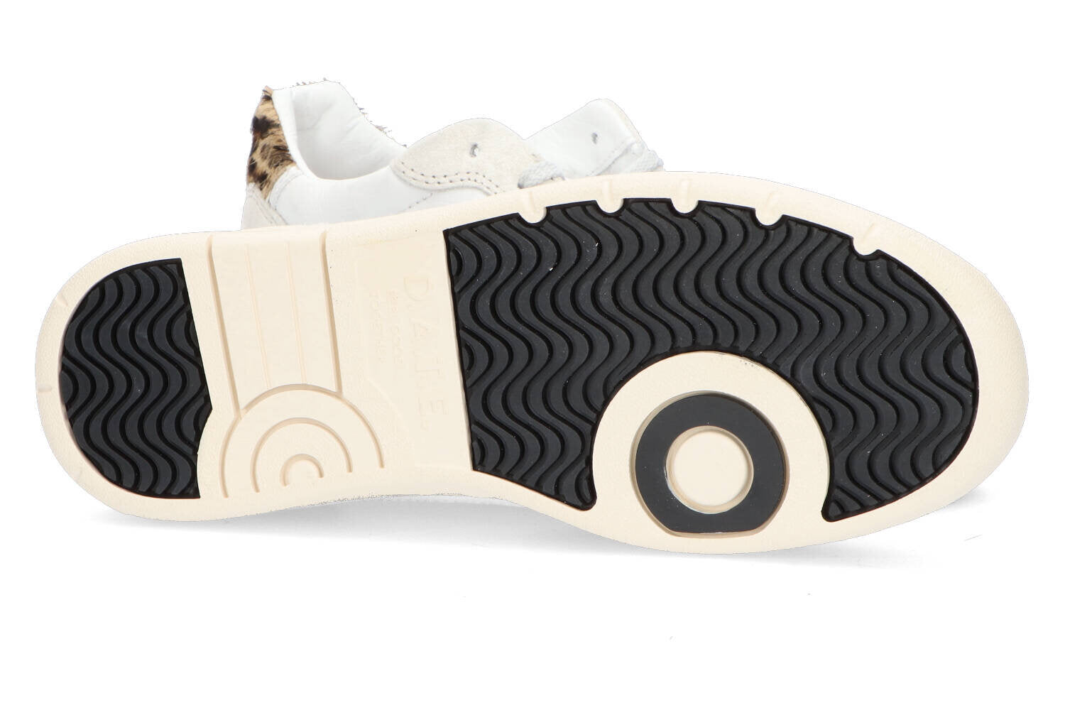 White/Leopard lage sneakers D.A.T.E